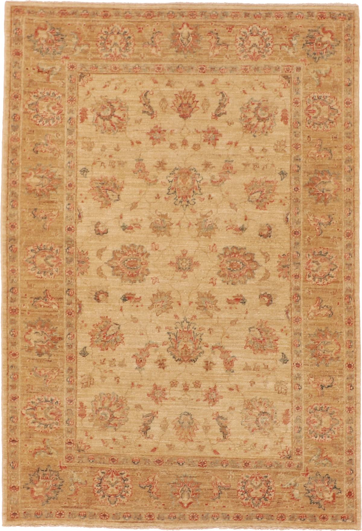 W 4.1 L 6 Kerman 100% Wool Hand-Woven All-Over Design - 56265