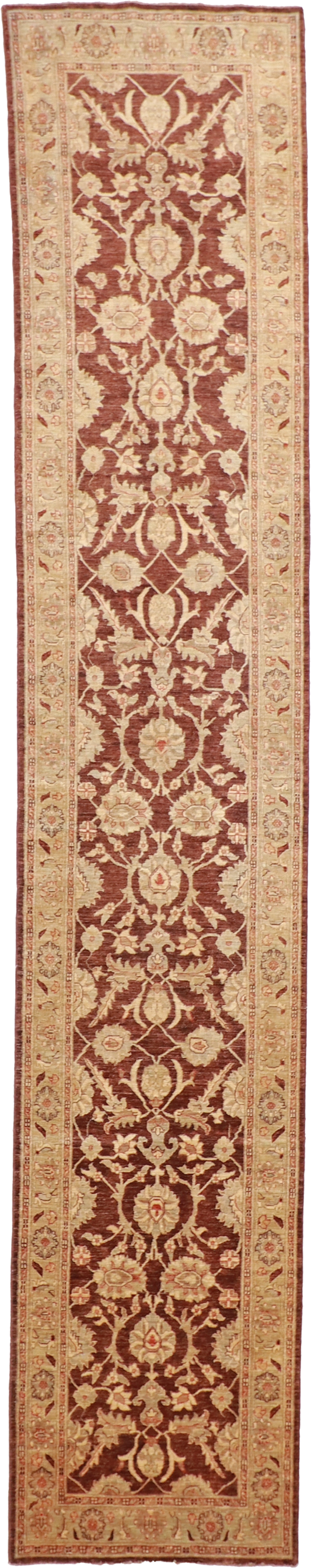 W 3 L 16.2 Mahal Runner 100% Wool Hand-Woven All-Over Design - 56283