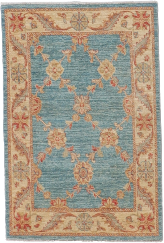 W 2.8 L 4 Kerman 100% Wool Hand-Woven All-Over Design - 56303