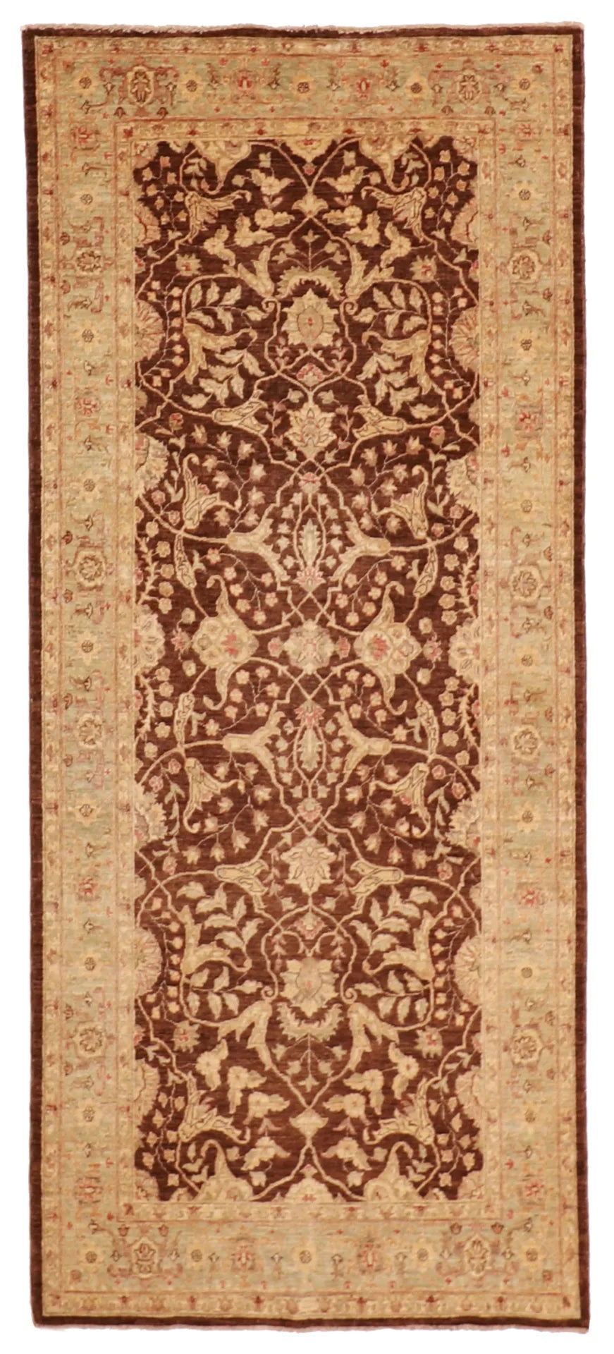 W 4.1 - L 9.8 - Nazam Fine All Over Rectangle - Finest Hand-Knotted Quality Wool - 56310