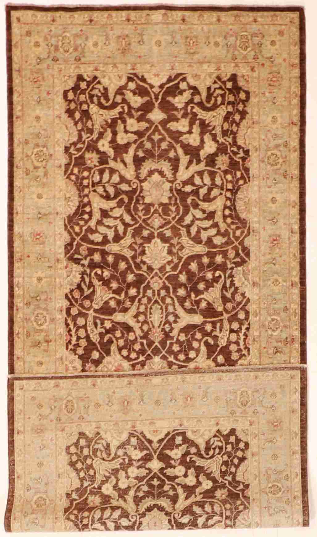 W 4.1 - L 9.8 - Nazam Fine All Over Rectangle - Finest Hand-Knotted Quality Wool - 56310