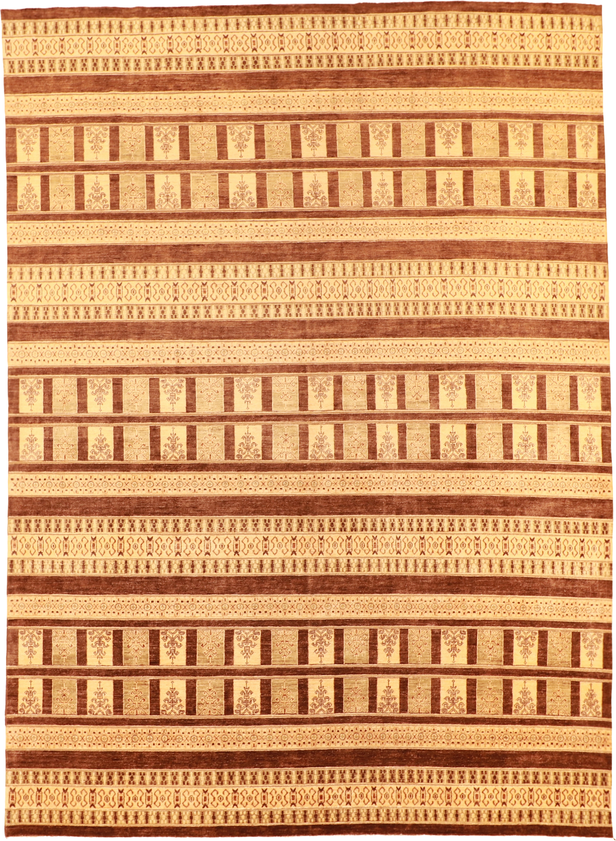 W 10 L 13.9 Hamadan 100% Wool Hand-Woven All-Over Design - 56333