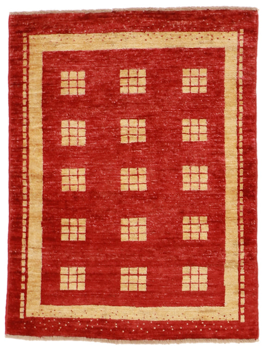 W 2.3 - L 3 - Modern Fine All Over Rectangle - Finest Hand-Knotted Quality Wool - 56342