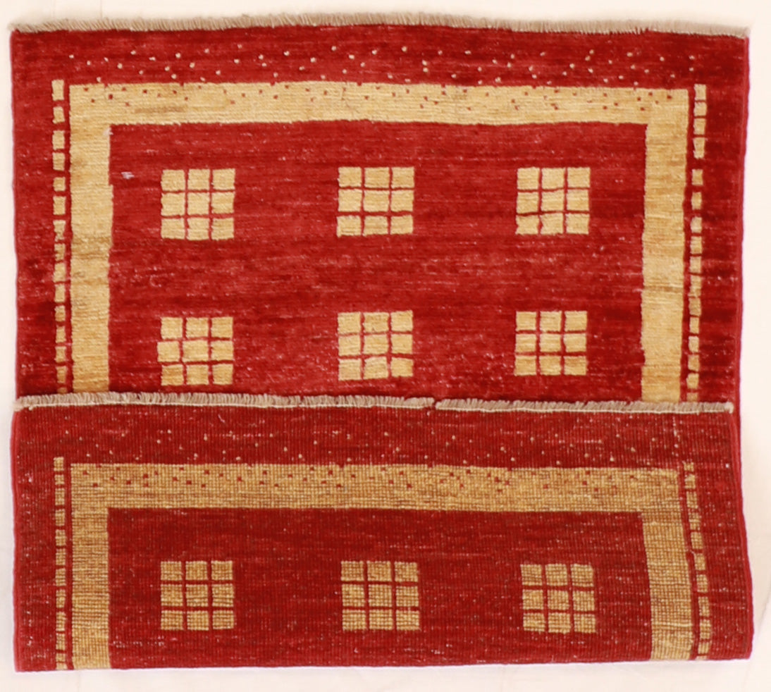 W 2.3 - L 3 - Modern Fine All Over Rectangle - Finest Hand-Knotted Quality Wool - 56342