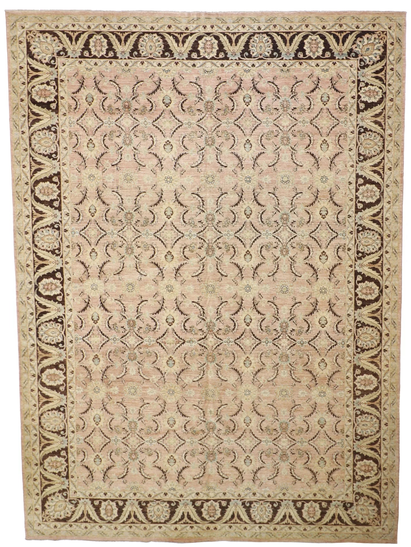 W 10.1 - L 14 - Heratie Fine All Over Rectangle - Finest Hand-Knotted Quality Wool - 56360