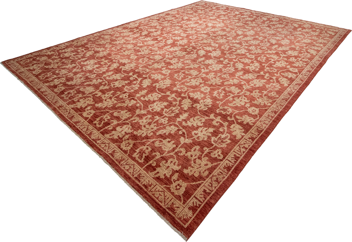 W 9.2 L 12.3 Azarie 100% Wool Hand-Woven All-Over Design - 56361