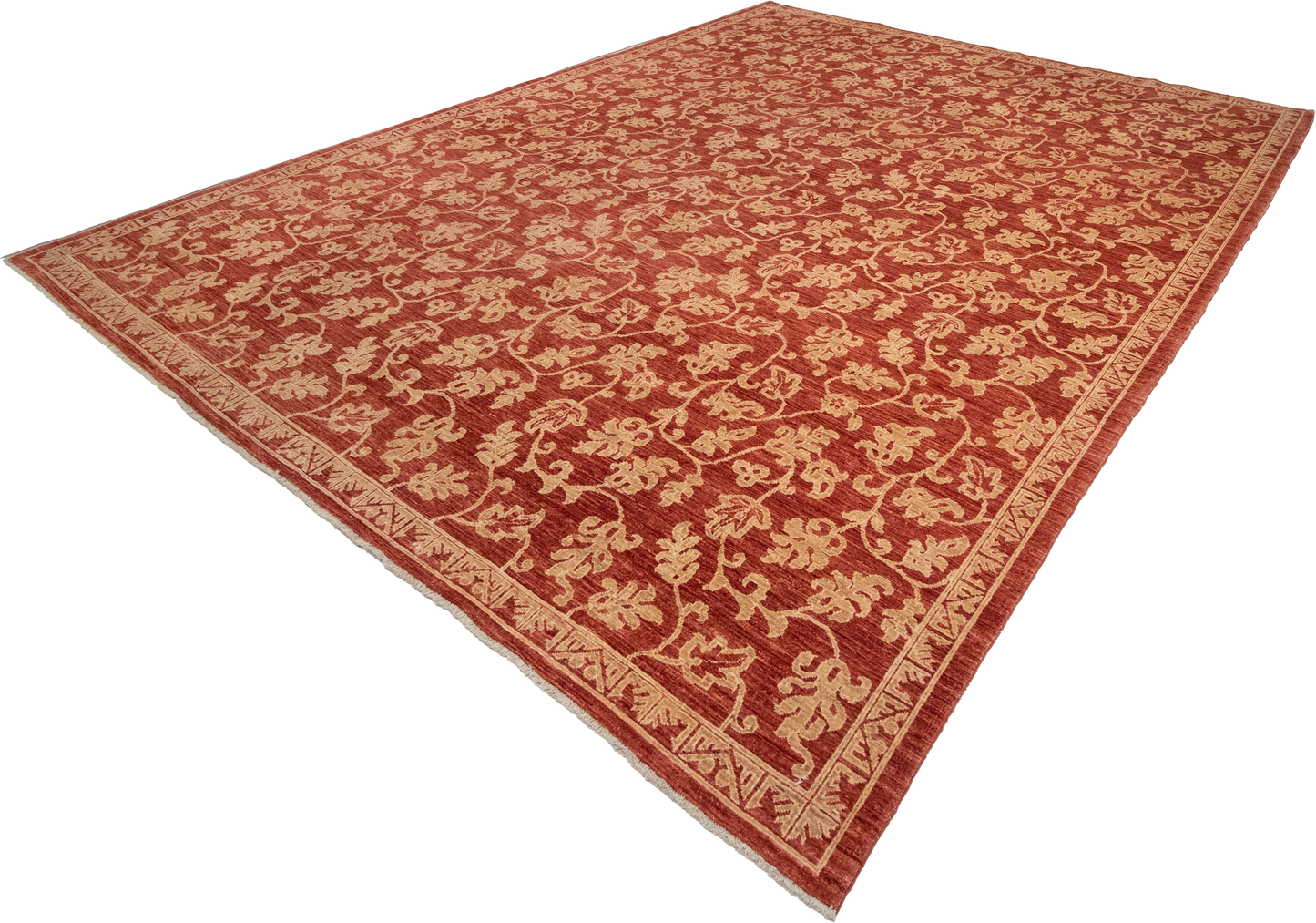 W 9.2 L 12.3 Azarie 100% Wool Hand-Woven All-Over Design - 56361