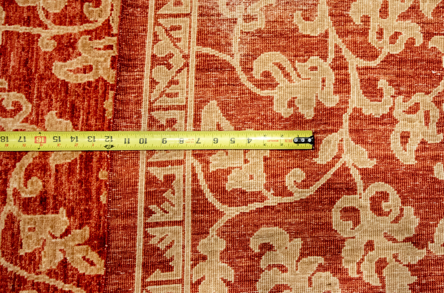 W 9.2 L 12.3 Azarie 100% Wool Hand-Woven All-Over Design - 56361