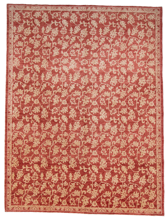 W 9.2 L 12.3 Azarie 100% Wool Hand-Woven All-Over Design - 56361