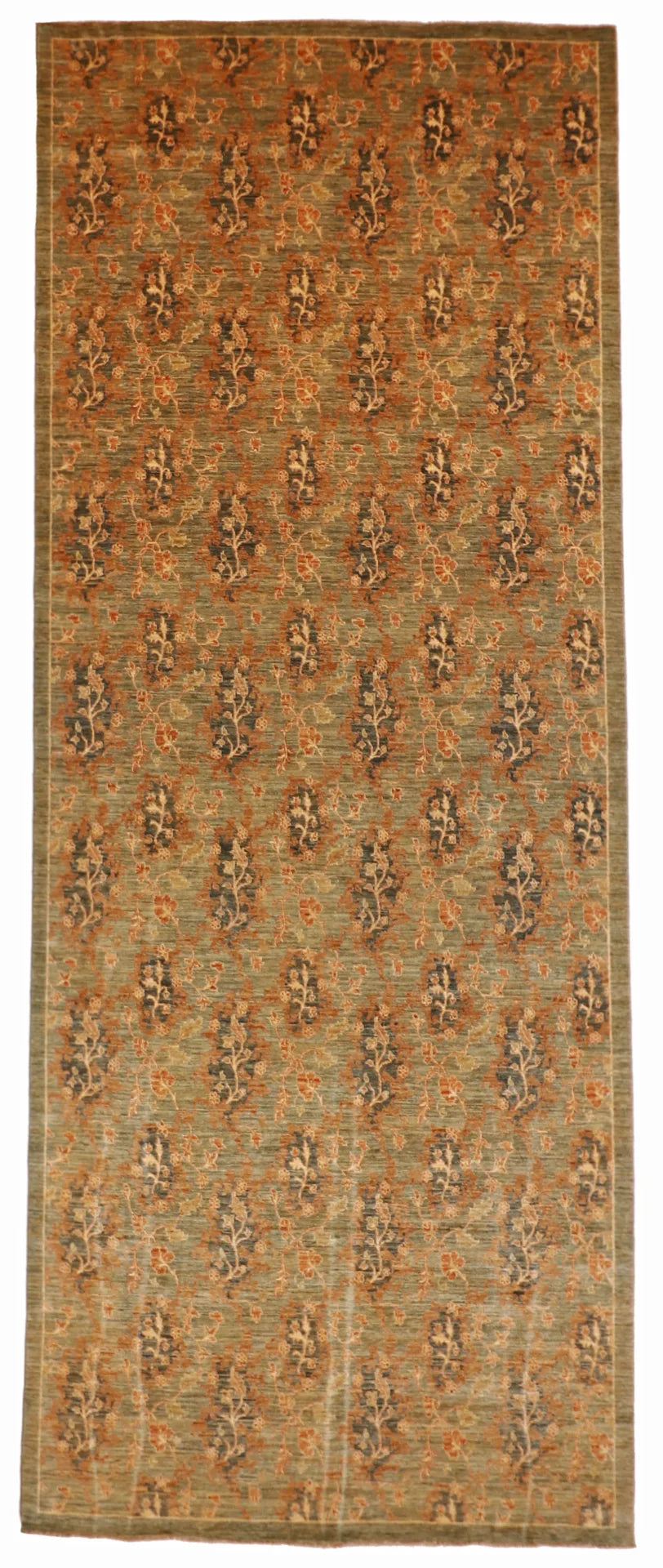 W 6.4 - L 15.11 - Kashan Fine All Over Rectangle - Finest Hand-Knotted Quality Wool - 56362