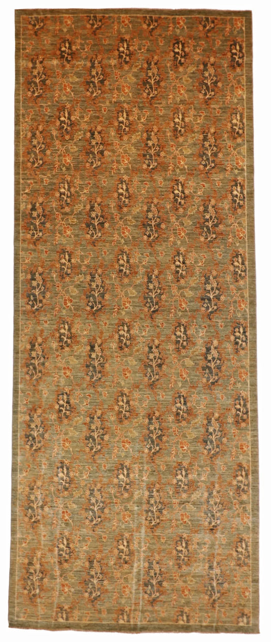 W 6.4 - L 15.11 - Kashan Fine All Over Rectangle - Finest Hand-Knotted Quality Wool - 56362