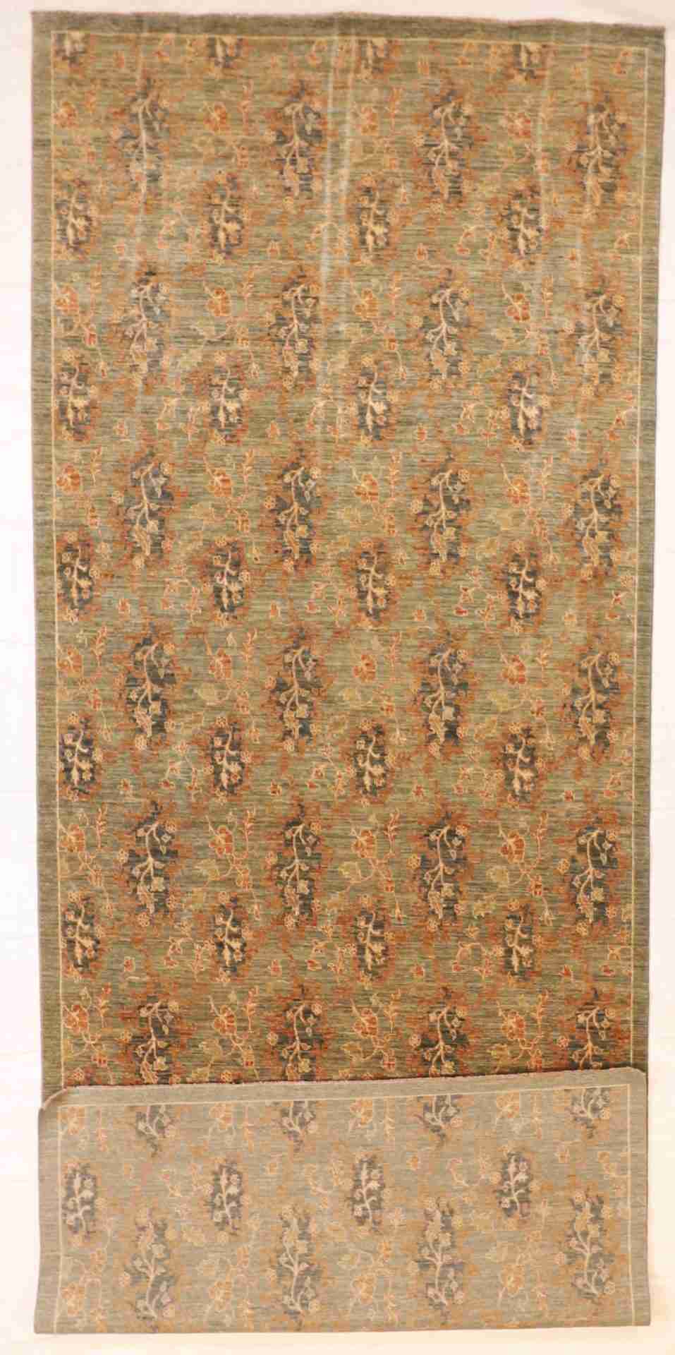 W 6.4 - L 15.11 - Kashan Fine All Over Rectangle - Finest Hand-Knotted Quality Wool - 56362