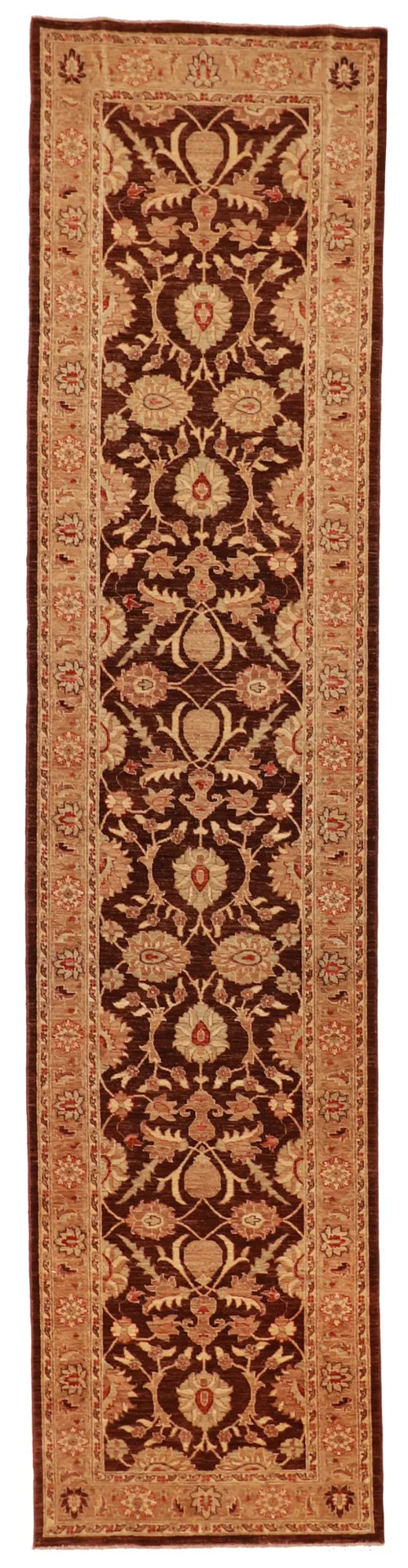 W 3.3 - L 14 - Sultan Abad Fine All Over Runner - Finest Hand-Knotted Quality Wool - 56364