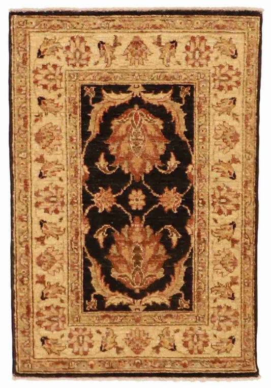 W 2 - L 3 - Kashan Fine All Over Rectangle - Finest Hand-Knotted Quality Wool - 56368