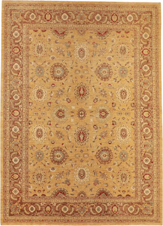 W 9.10 L 13.10 Mashad 100% Wool Hand-Woven All-Over Design - 56392