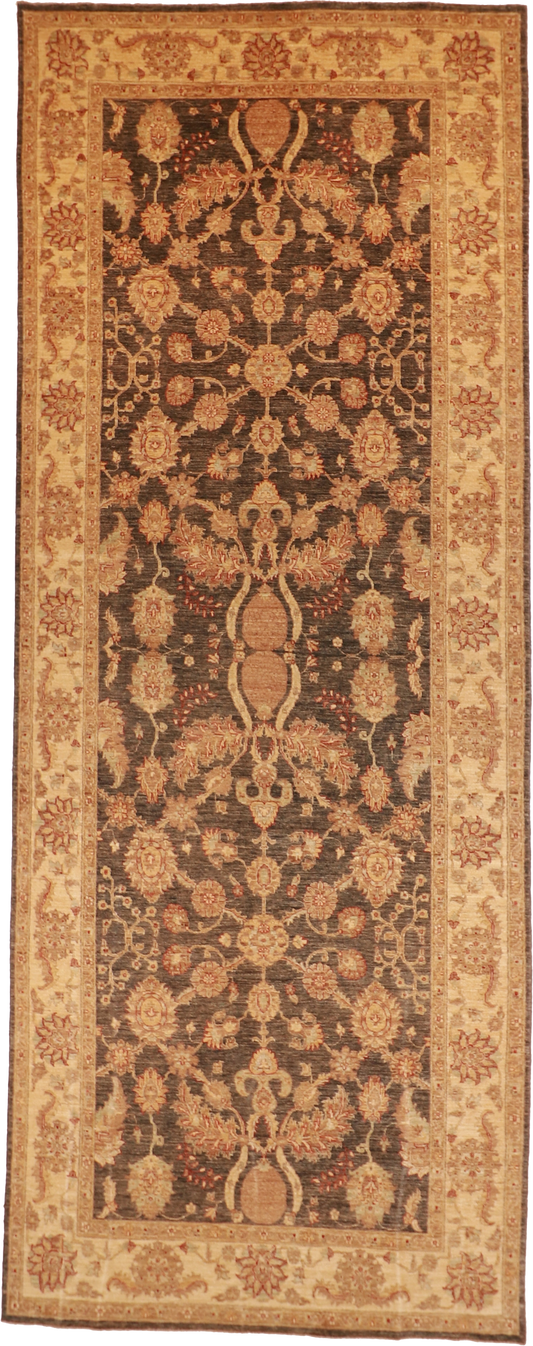 W 6.3 L 16 Oushak 100% Wool Hand-Woven All-Over Design - 56514