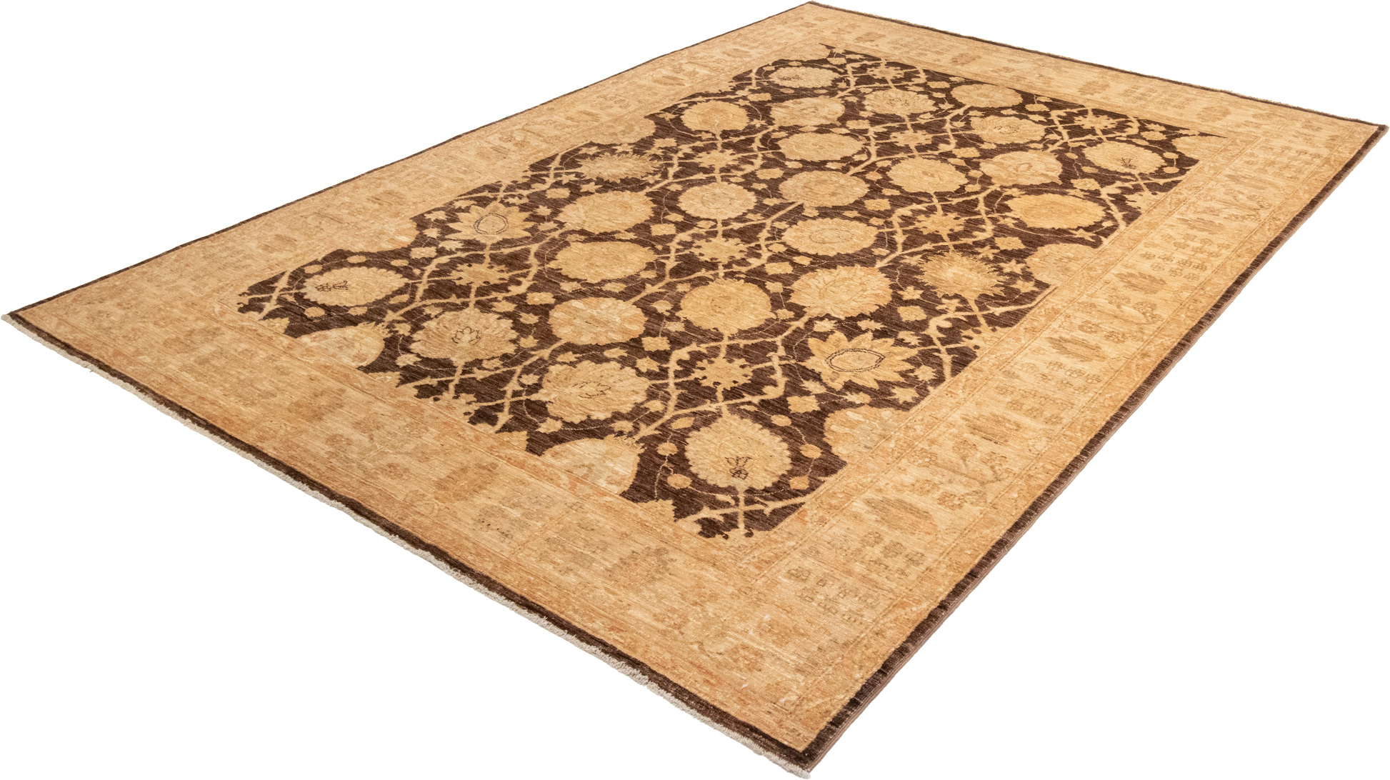 W 6.1 L 8.9 Agra 100% Wool Hand-Woven All-Over Design - 56515