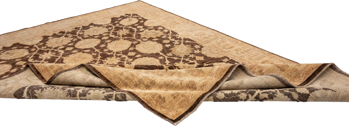 W 6.1 L 8.9 Agra 100% Wool Hand-Woven All-Over Design - 56515