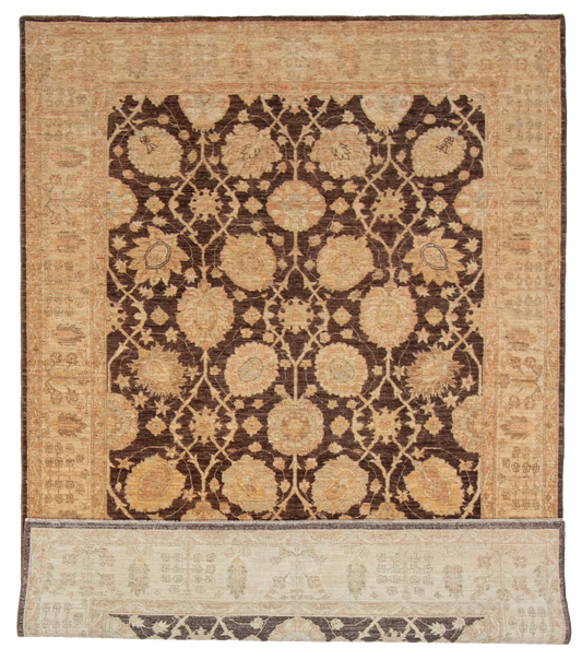 W 6.1 L 8.9 Agra 100% Wool Hand-Woven All-Over Design - 56515