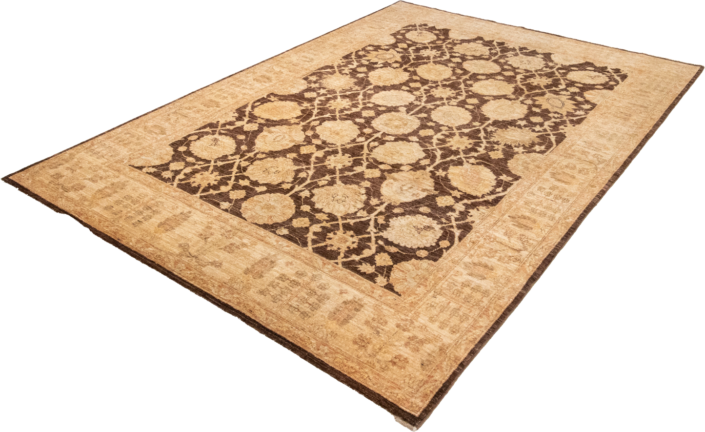 W 6.1 L 8.9 Agra 100% Wool Hand-Woven All-Over Design - 56515