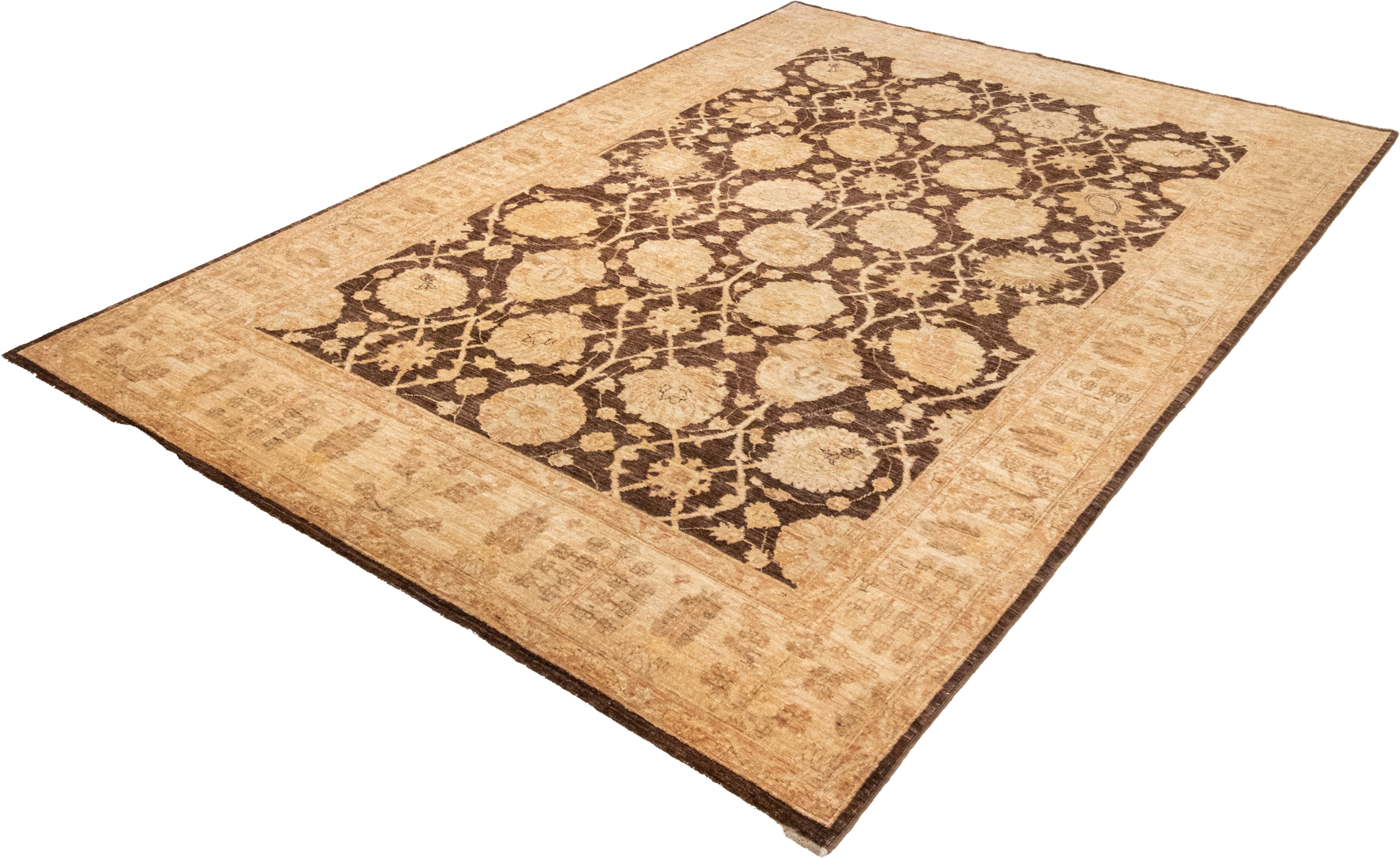 W 6.1 L 8.9 Agra 100% Wool Hand-Woven All-Over Design - 56515