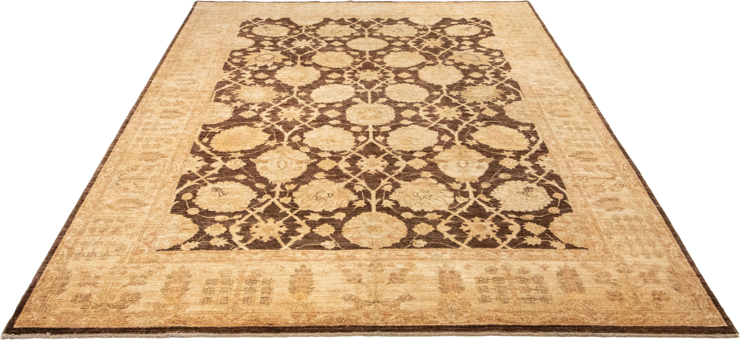 W 6.1 L 8.9 Agra 100% Wool Hand-Woven All-Over Design - 56515