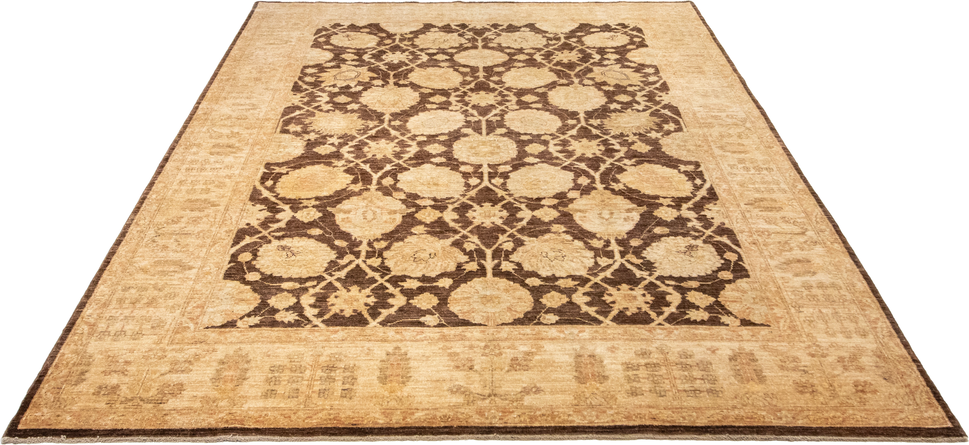 W 6.1 L 8.9 Agra 100% Wool Hand-Woven All-Over Design - 56515