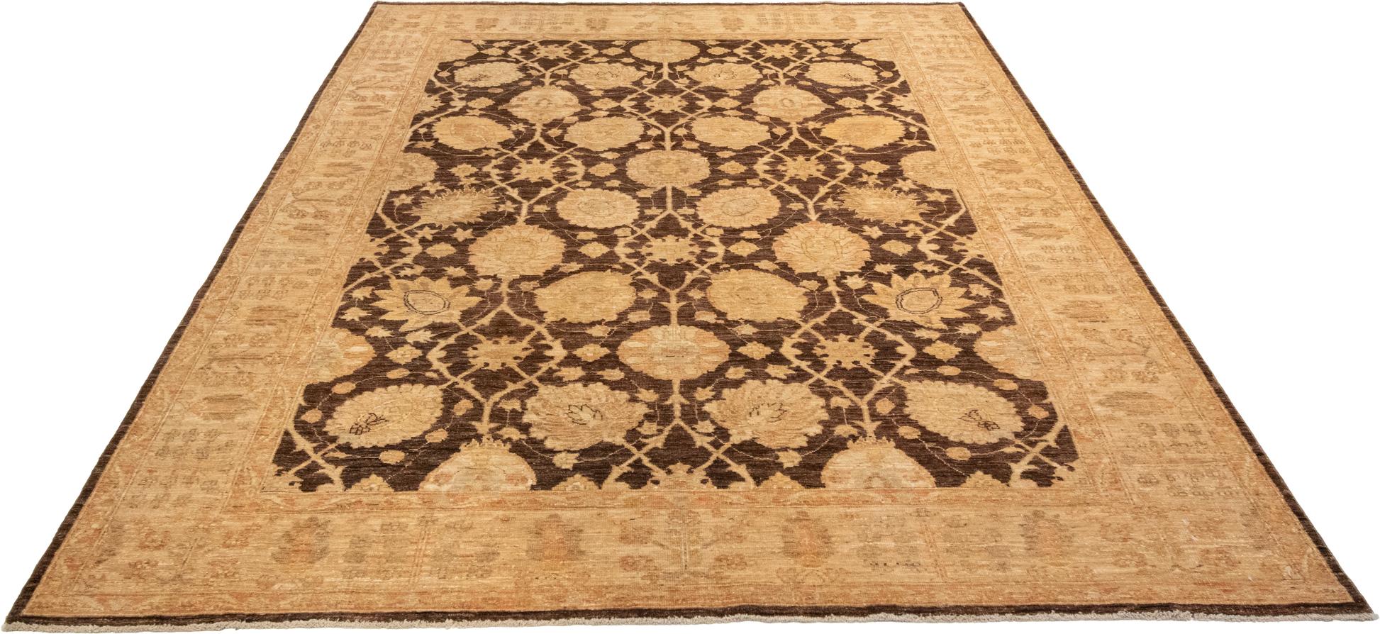 W 6.1 L 8.9 Agra 100% Wool Hand-Woven All-Over Design - 56515