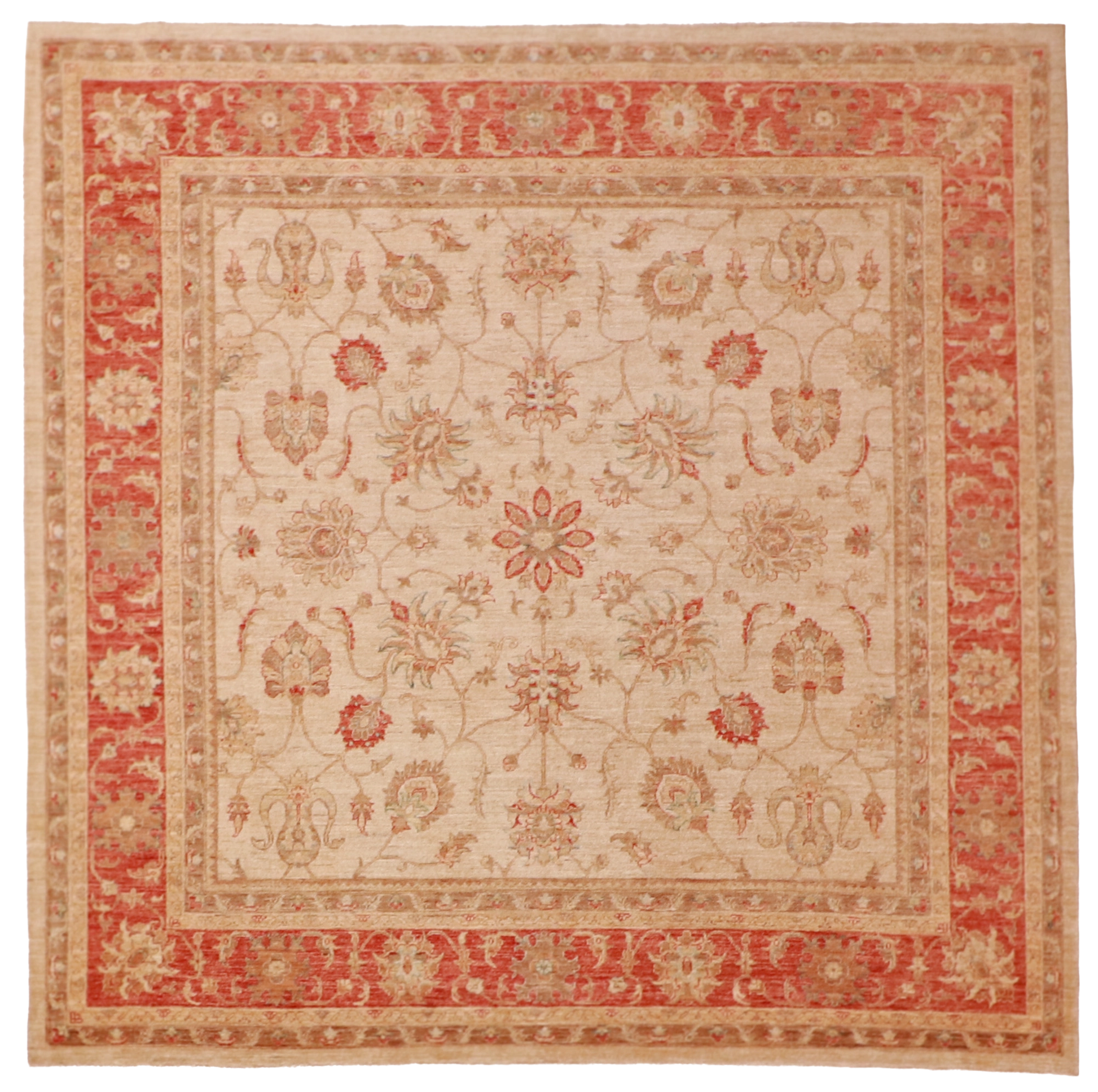 W 8.2 L 8.2 Mahal 100% Wool Hand-Woven All-Over Design - 56537