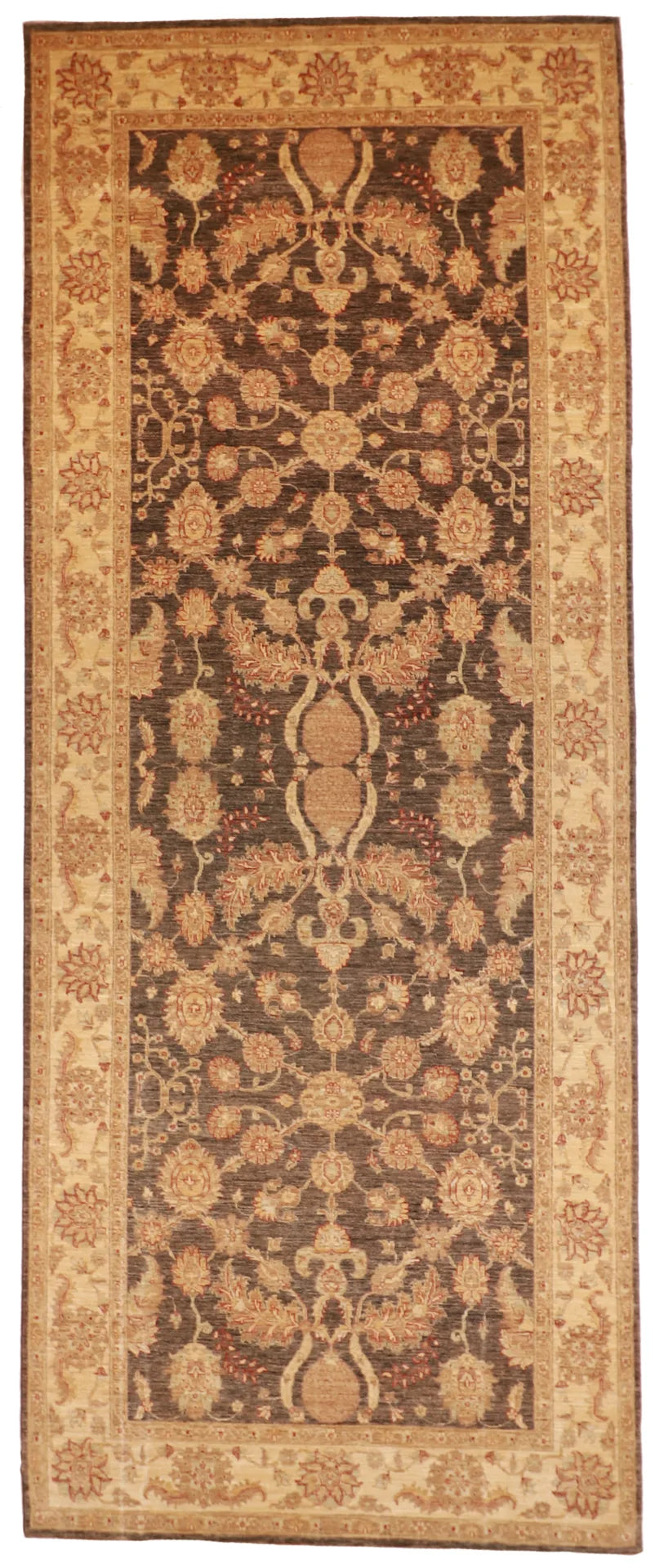 W 6.4 - L 16 - Agra Fine All Over Rectangle - Finest Hand-Knotted Quality Wool - 56538