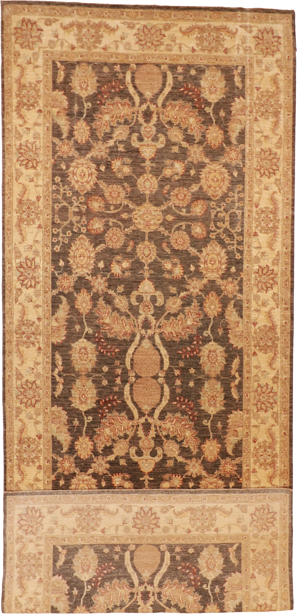 W 6.4 L 16 Agra Runner 100% Wool Hand-Woven All-Over Design - 56538