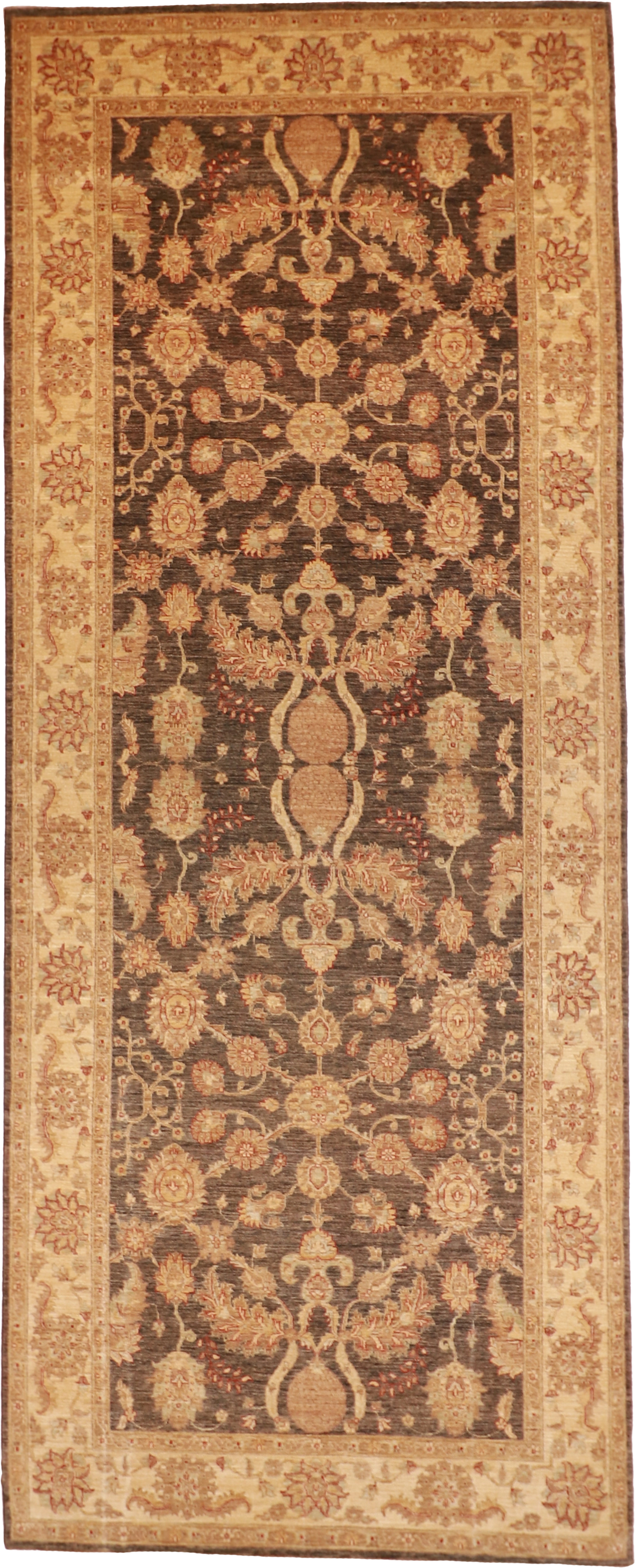W 6.4 L 16 Agra Runner 100% Wool Hand-Woven All-Over Design - 56538