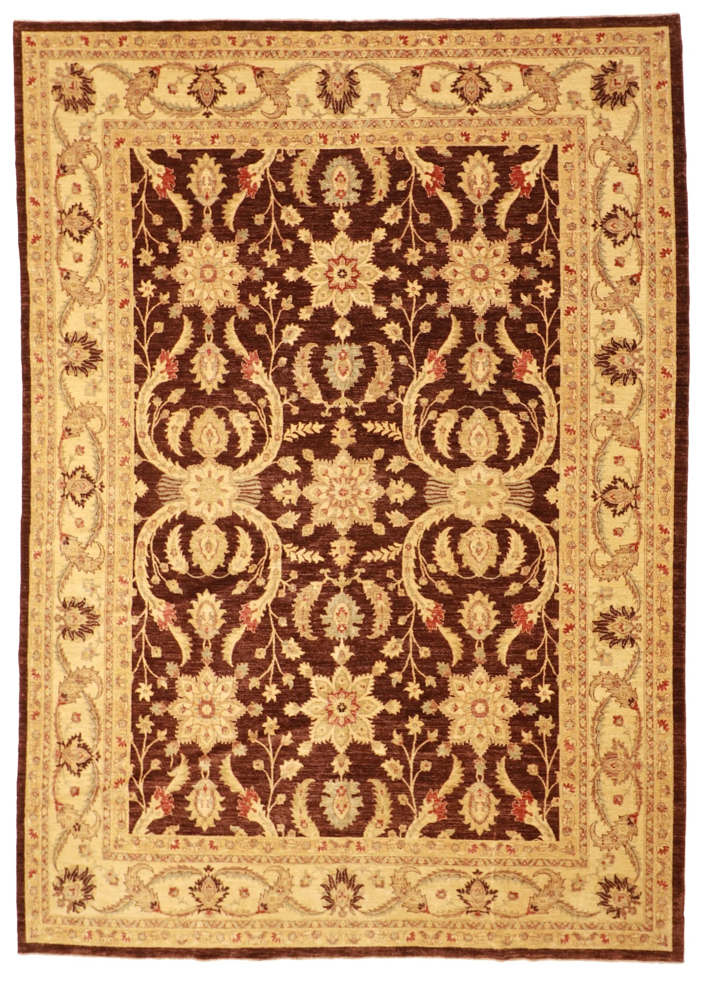 9.10 x 13.9 - Frahan Fine All Over Rectangle - Finest Hand-Knotted Quality Wool — 56669