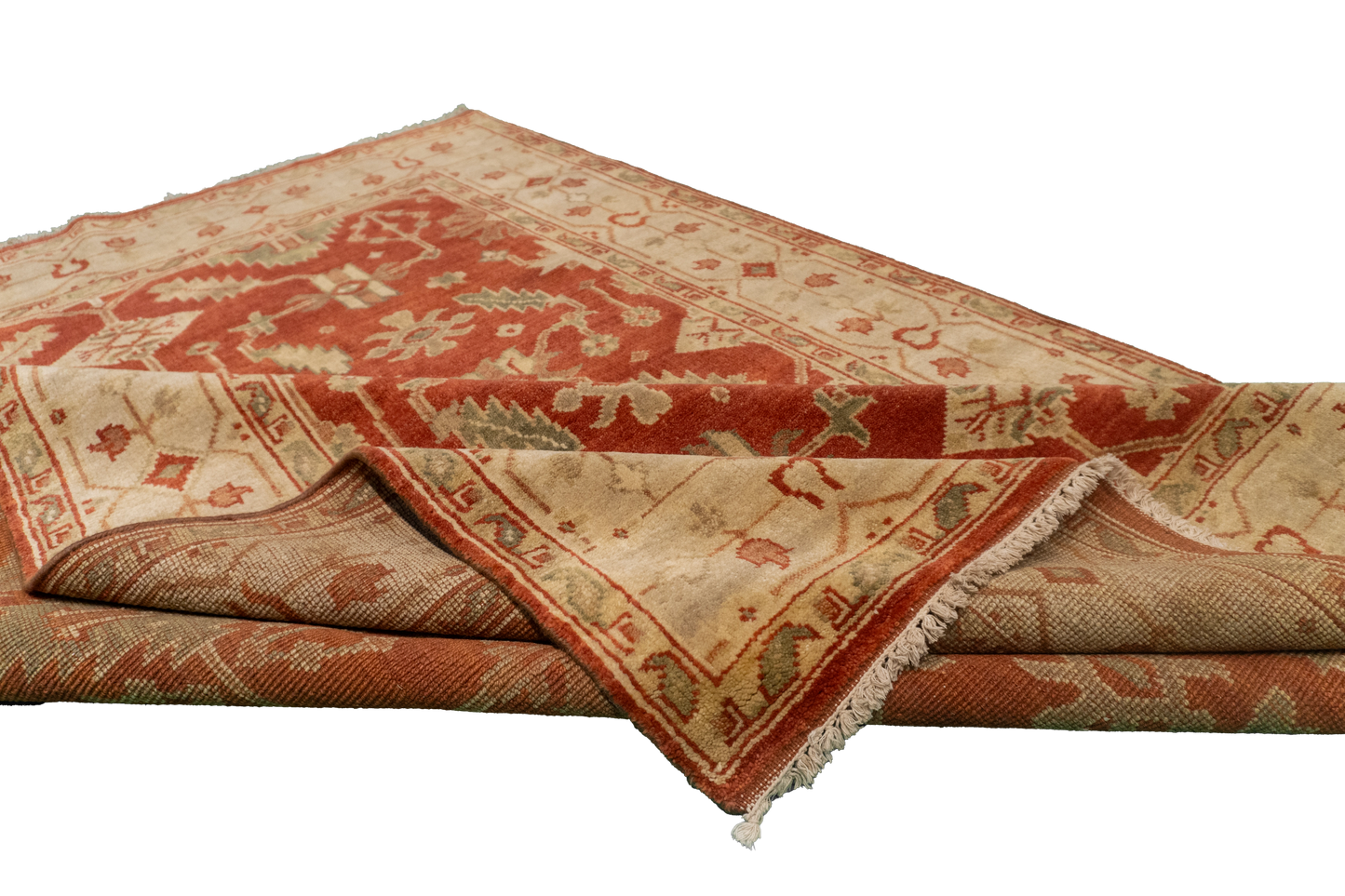 W 6.3 L 8.11 Heriz 100% Wool Hand-Woven All-Over Design - 56741