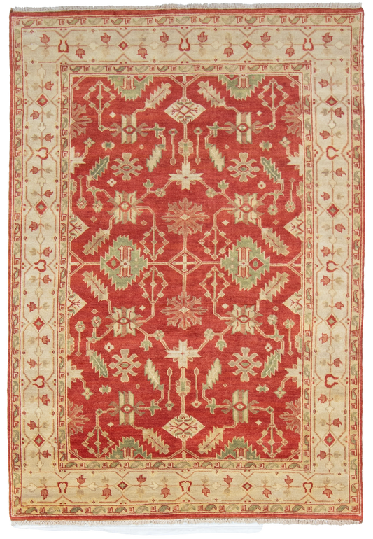 W 6.3 L 8.11 Heriz 100% Wool Hand-Woven All-Over Design - 56741