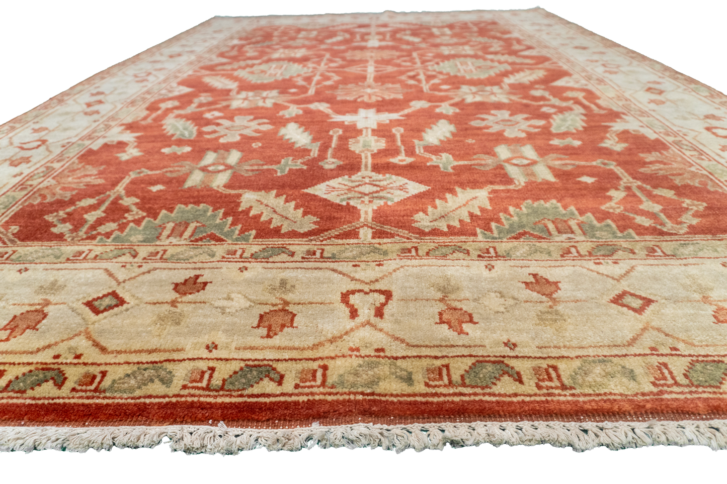 W 6.3 L 8.11 Heriz 100% Wool Hand-Woven All-Over Design - 56741