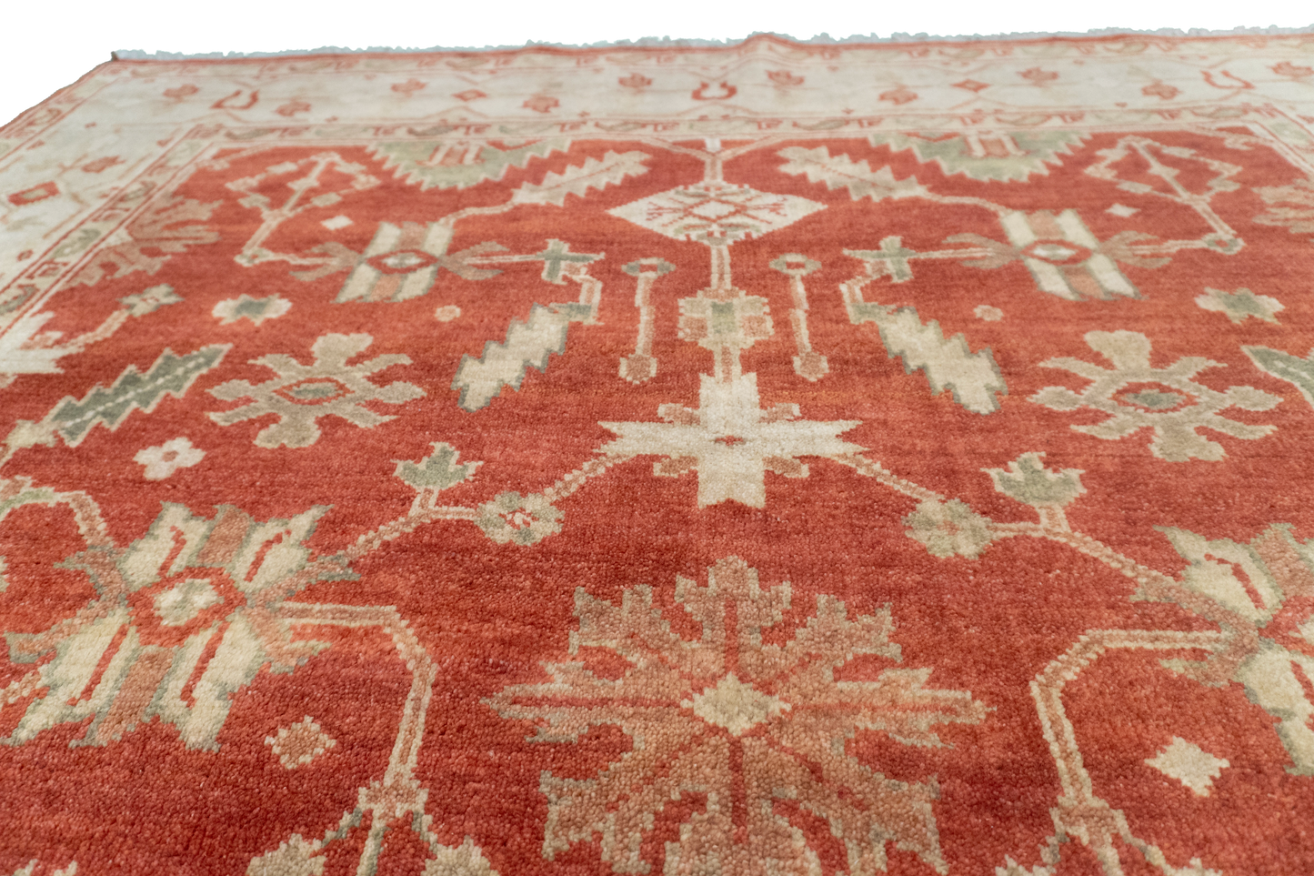 W 6.3 L 8.11 Heriz 100% Wool Hand-Woven All-Over Design - 56741