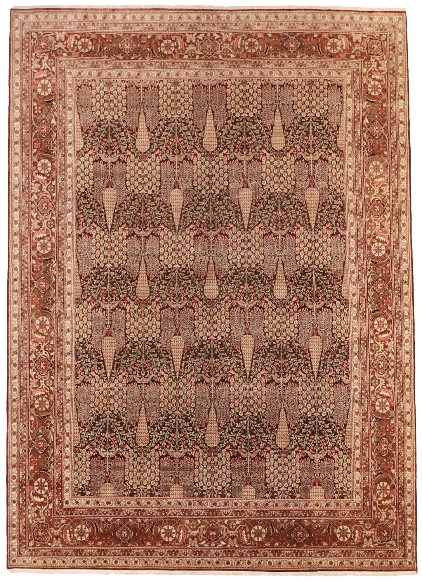 W 10 L 13.10 100% Wool Hand-Woven Allover Design - 56742