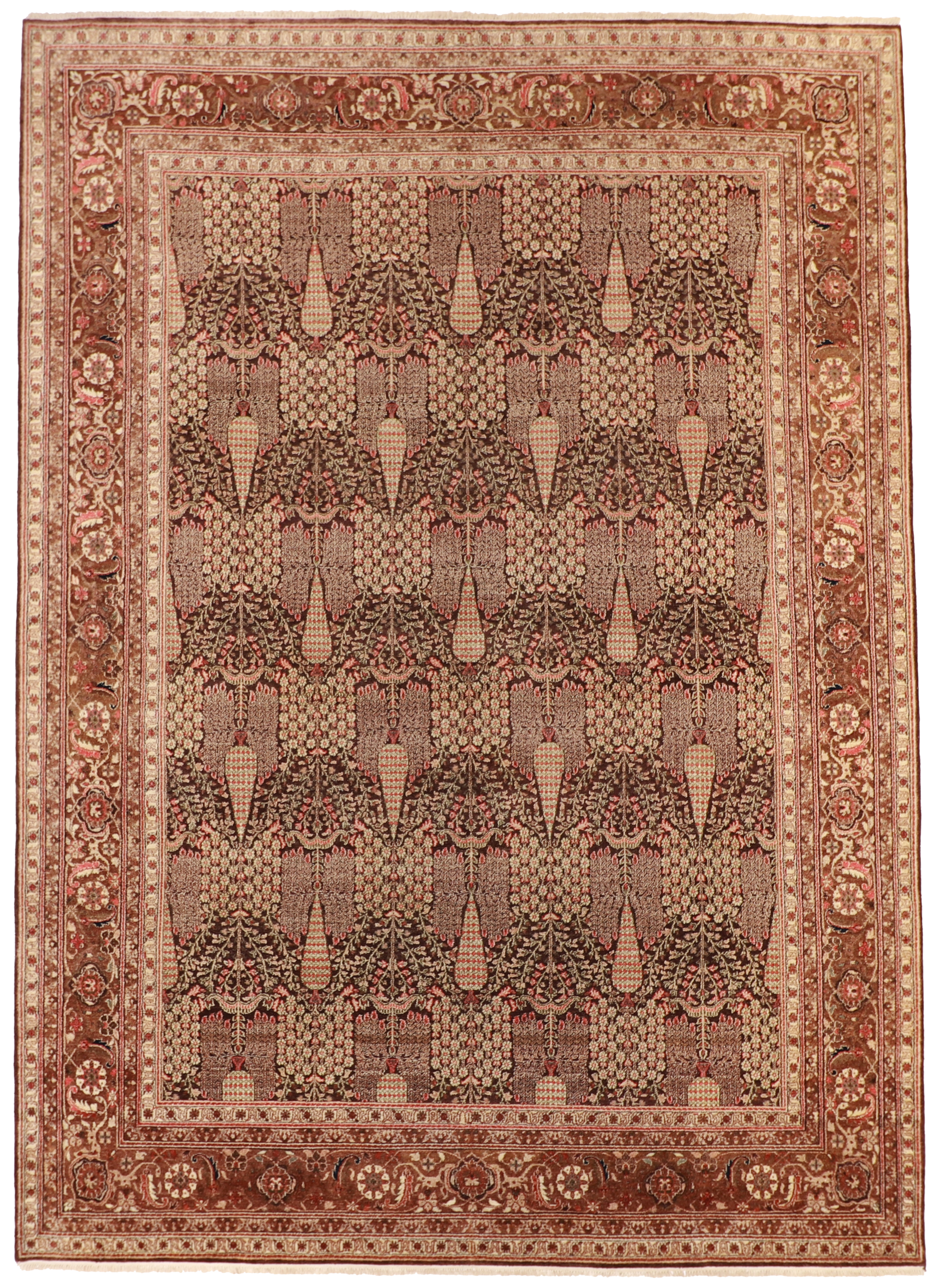 W 10 L 13.10 100% Wool Hand-Woven Allover Design - 56742