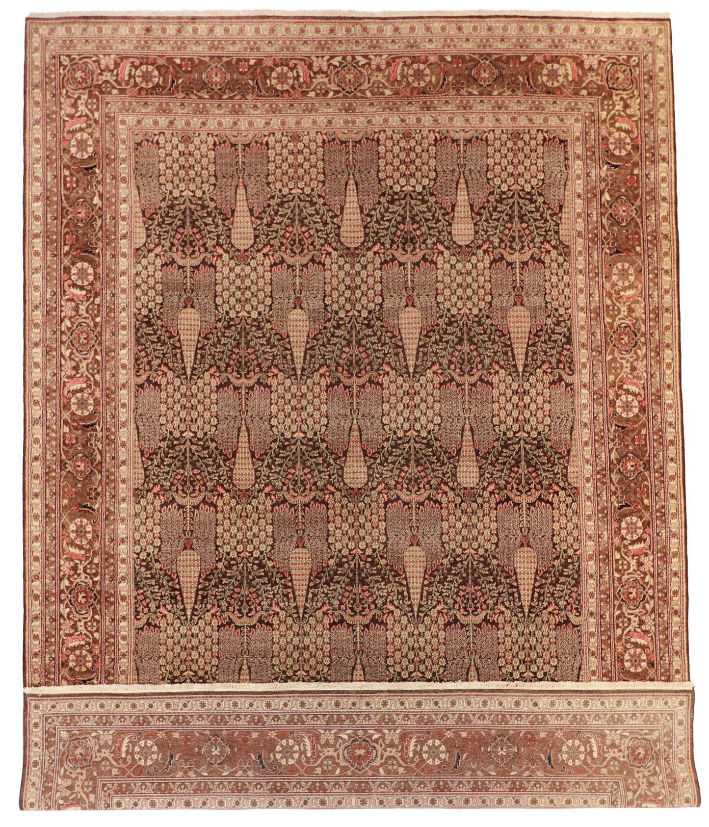 W 10 L 13.10 100% Wool Hand-Woven Allover Design - 56742