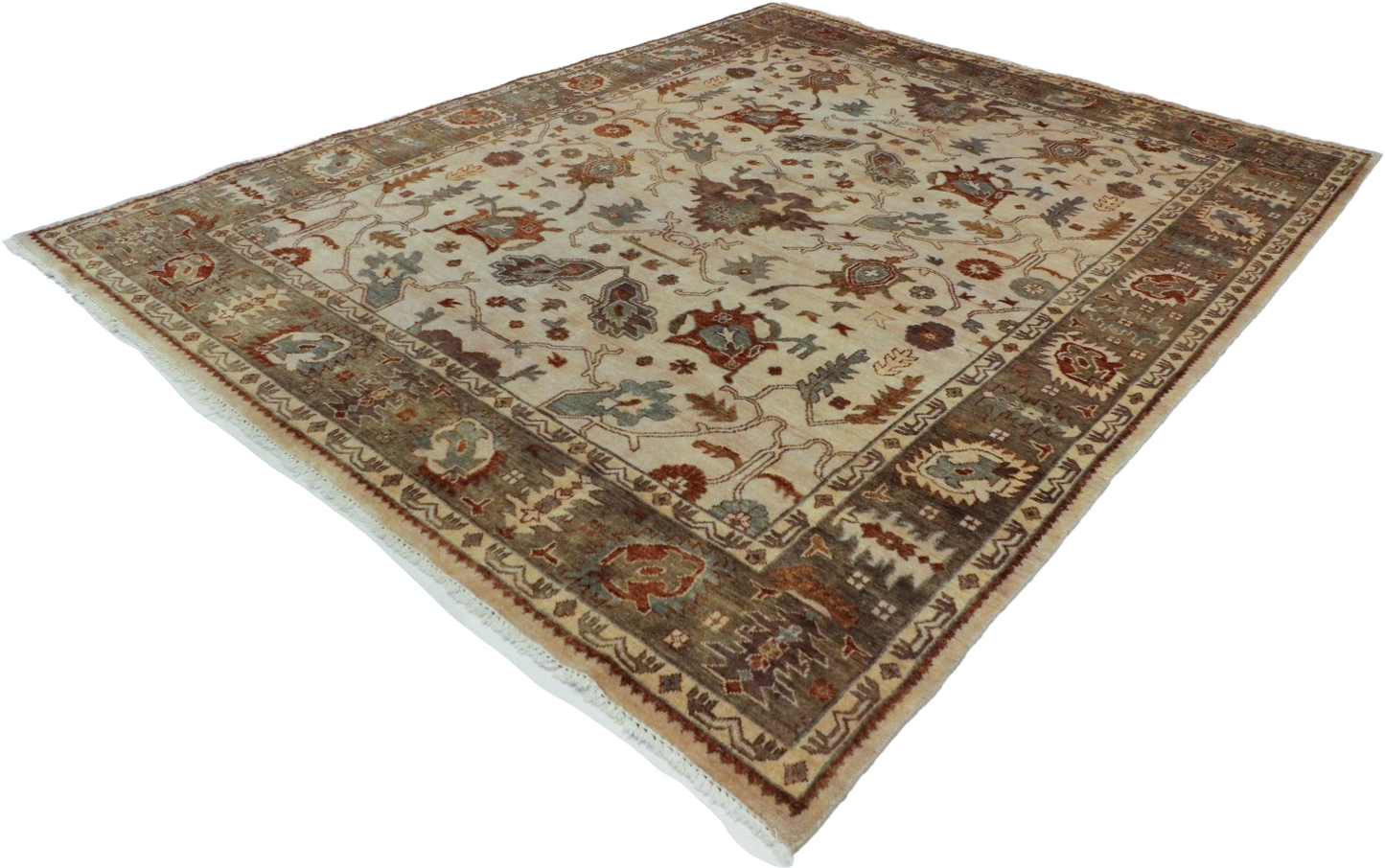 W 8 L 10 Ziegler 100% Wool Hand-Woven Geometric Design - 56747
