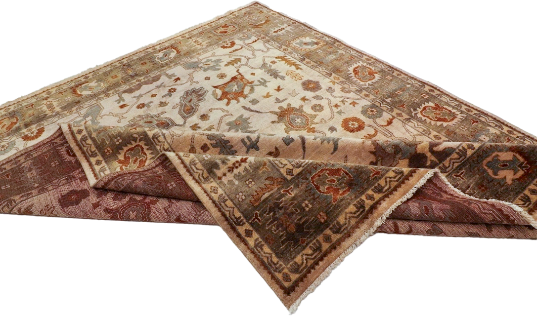 W 8 L 10 Ziegler 100% Wool Hand-Woven Geometric Design - 56747