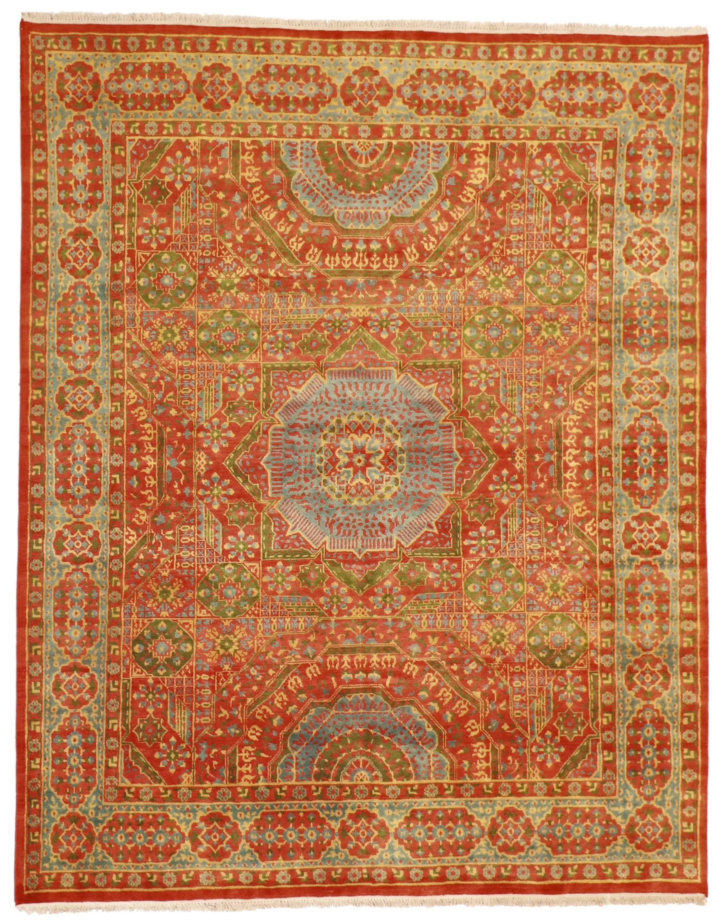 8x10 - Mamluk Wool Medallion Rectangle - Hand Knotted Rug — 56749