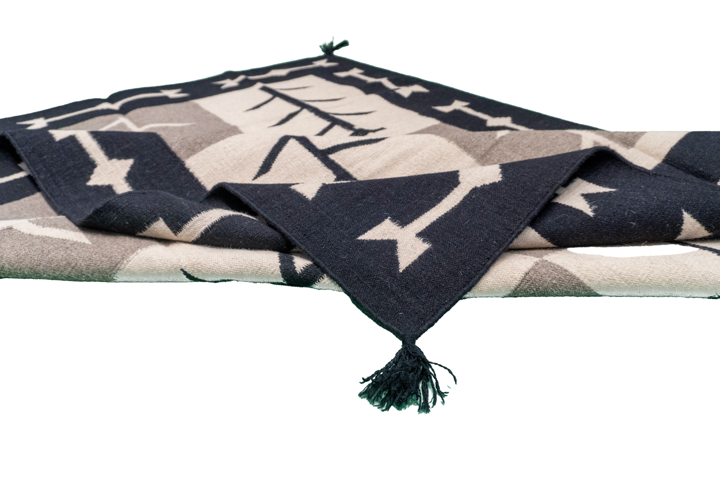 5.2x6.11 - Navajo Fine Wool All Over Rectangle - Hand Knotted Rug — 57694