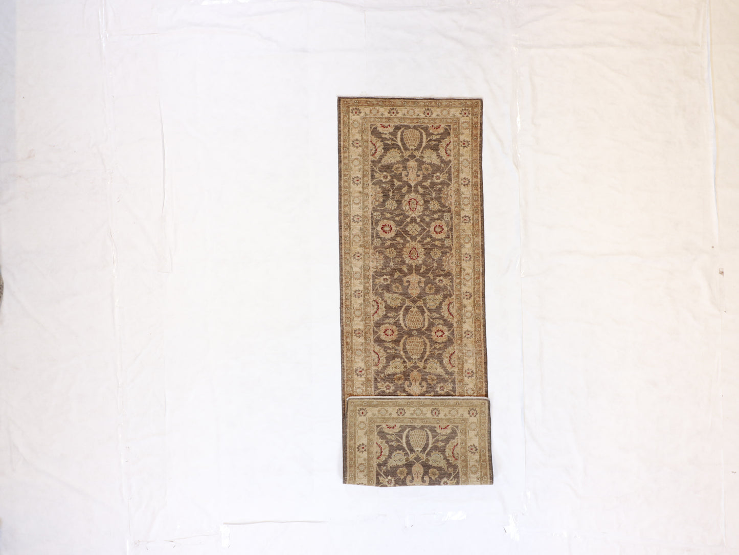 W 2.9 L 9.1 Sh. Abbas Runner 100% Wool Handmade Pakistan All Over Design - 56811