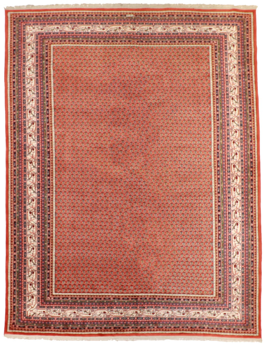 W 10.1 - L 13.1 - Botheh Fine/Wool All Over Rectangle - Finest Hand-Knotted Quality Wool - 56823