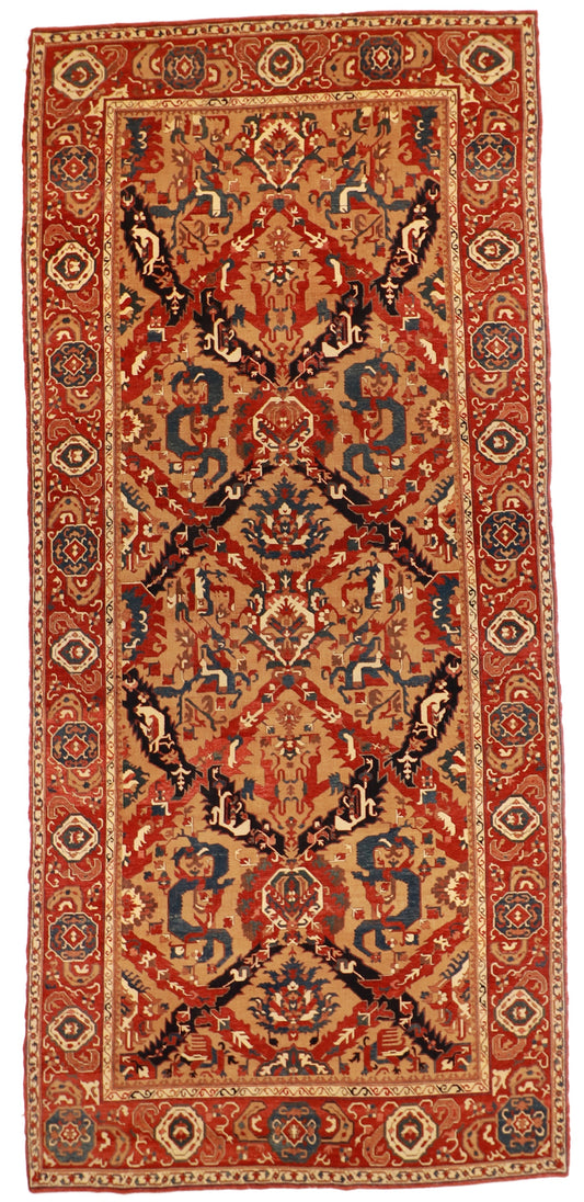7 x 16 - Serapie Fine/Wool All Over Rectangle - Hand Knotted Rug — 56824