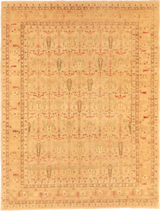 W 9 L 11.10 Malayer 100% Wool Hand-Woven All-Over Design - 56846