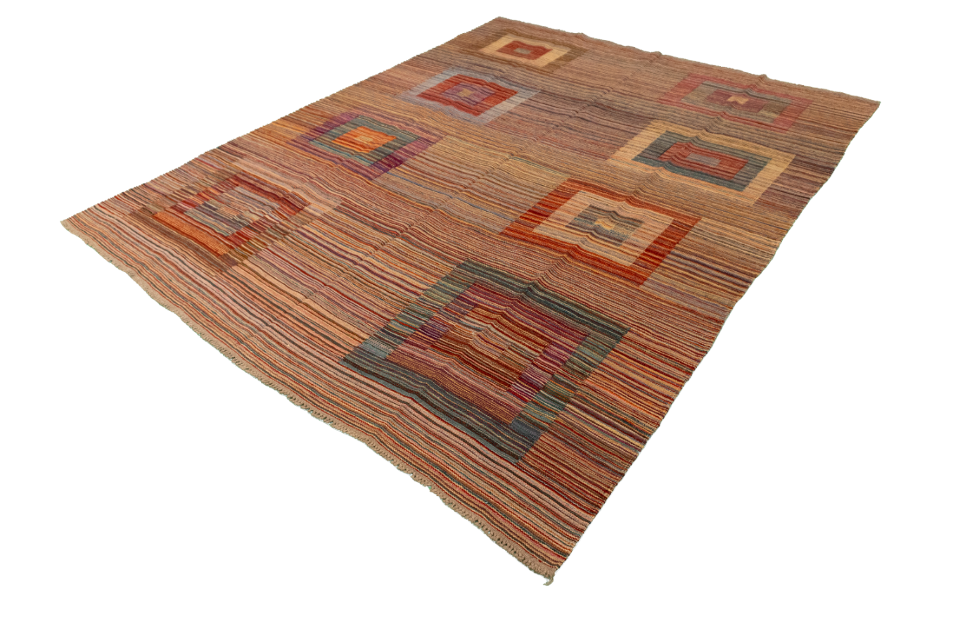 W 6 L 7.9 Kinora 100% Wool Hand-Woven All-Over Design - 56877