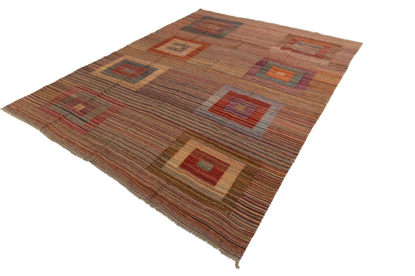 W 6 L 7.9 Kinora 100% Wool Hand-Woven All-Over Design - 56877